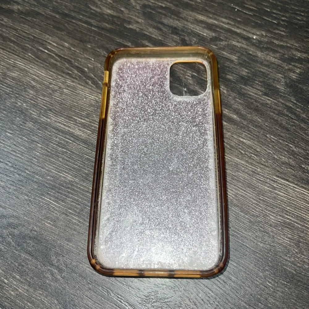 iPhone 15 phone case, rose gold pink glitter